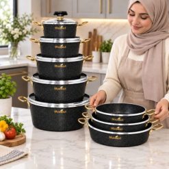 Alternative view of سرویس قابلمه 22 پارچه گرانیتی مشکی ماموت مدل سوپرگرانیت (AF) کد LGH003