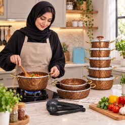 Alternative view of سرویس قابلمه 21 پارچه گرانیتی موکا ماموت مدل ماربل (AF) کد LGH011