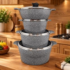 Alternative view of سرویس قابلمه 8 پارچه چدن گرانیت طوسی دالغا (AF) کد LGH028