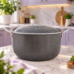 قابلمه تک سایز 38 گرانیتی هلنا رنگ مدادی چکشی (AF) کد LGH065