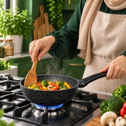 تابه تک سایز 24 چدن گرانیت دالغا رنگ مشکی (AF) کد LGH069