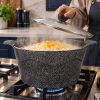 قابلمه تک سایز 32 چدن گرانیت 15 نفره دالغا رنگ مشکی (AF) کد LGH071
