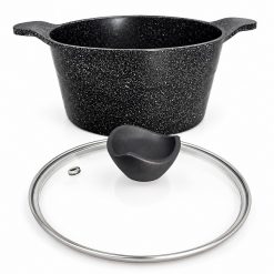 سرویس قابلمه 10 پارچه چدن مشکی گرانیت دالغا (AF) کد LGH029 - تصویر 3