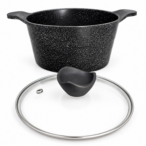 سرویس قابلمه 10 پارچه چدن مشکی گرانیت دالغا (AF) کد LGH029 - تصویر 3