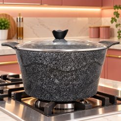 Alternative view of قابلمه تک سایز 32 چدن گرانیت 15 نفره دالغا رنگ مشکی (AF) کد LGH071