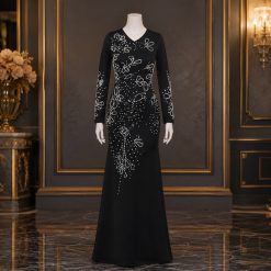 لباس مجلسی زنانه مدل ساناز رنگ مشکی (j) کد LB416
