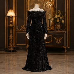 لباس مجلسی زنانه امیلیا مشکی (j) کد LB185