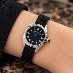 ساعت زنانه کارتیر گرد بند سیلیکونی رنگ مشکی (E) کد W1745