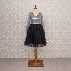 Alternative view of لباس مجلسی زنانه مدل باربی رنگ نقره‌ای (j) کد LB421