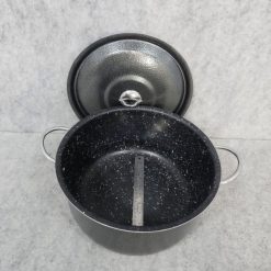 قابلمه تک سایز 34 گرانیتی هلنا رنگ مدادی چکشی (AF) کد LGH067 - تصویر 4