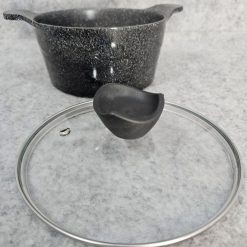 قابلمه تک سایز 32 چدن گرانیت 15 نفره دالغا رنگ مشکی (AF) کد LGH071 - تصویر 5