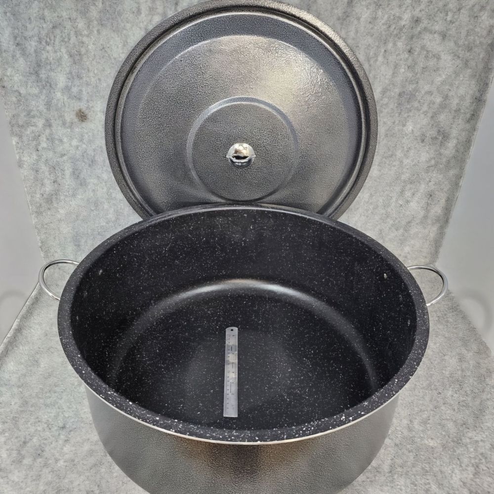 قابلمه تک سایز 52 گرانیتی هلنا رنگ مدادی چکشی (AF) کد LGH061 - تصویر 5