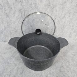 قابلمه تک سایز 32 چدن گرانیت 15 نفره دالغا رنگ مشکی (AF) کد LGH071 - تصویر 8