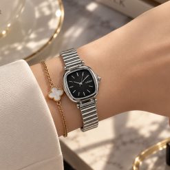 ساعت زنانه نایدو مربع مشکی بند باز فلزی (zz) کد W283 (x)