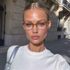 عینک طبی زنانه KOENCB نارنجی و شفاف کد GL199