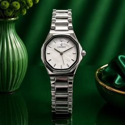 Alternative view of ساعت زنانه کاونت 6 ضلعی نقره ای صفحه سفید (ZZ) کد W1646