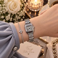 ساعت مچی زنانه فینچی نقره ای صفحه طوسی (E) کد W1714