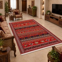 Alternative view of فرش اتاق و پذیرایی طرح سنتی استپ دار قرمز (TI) کد XL-5692M