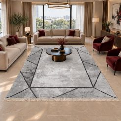 فرشینه اتاق و پذیرایی مینیمال رنگ خاکستری ترمزدار (TI) کد F133