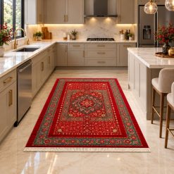 فرش آشپزخانه سنتی لاکی قرمز استپ دار (TI) کد 0023A-5736