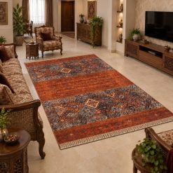 Alternative view of فرش اتاق و پذیرایی طرح سنتی رنگ قرمز استپ دار (TI) کد XRN-5719