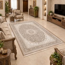 Alternative view of فرش اتاق و پذیرایی کلاسیک استپ دار رنگ کرم (TI) کد XRN-5759