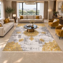 Alternative view of فرش اتاق و پذیرایی مدرن استپ دار رنگ طلایی- طوسی (TI) کد 0023A-5816