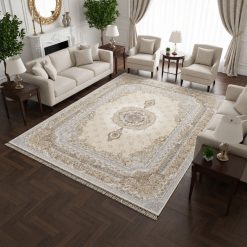 Alternative view of فرش اتاق و پذیرایی کلاسیک کرم استپ دار (TI) کد CR-D5767