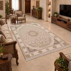 Alternative view of فرش اتاق و پذیرایی کلاسیک رنگ کرم استپ دار (TI) کد 0023A-5686