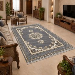 Alternative view of فرش اتاق و پذیرایی طرح کلاسیک رنگ زغالی استپ دار (TI) کد XRN-5689