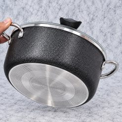 قابلمه تک سایز 20 آپادانا گرانیتی 4 نفره مدادی چکشی (AF) کد LGH127 - تصویر 6