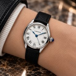 Alternative view of ساعت زنانه کارتیر گرد بند سیلیکونی رنگ مشکی صفحه سفید (E) کد W1745