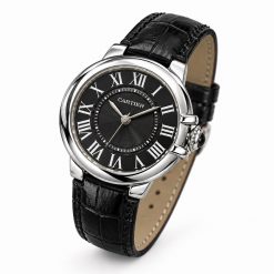 ساعت مردانه کارتیر بلن بلو چرم مشکی صفحه مشکی (ZZ) W1754 - تصویر 3