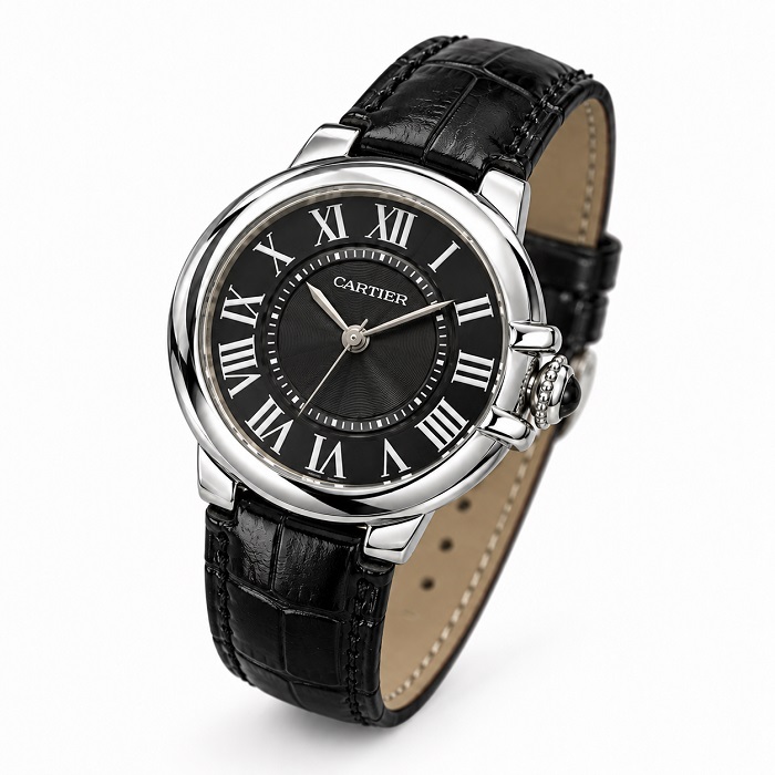 ساعت مردانه کارتیر بلن بلو چرم مشکی صفحه مشکی (ZZ) W1754 - تصویر 3