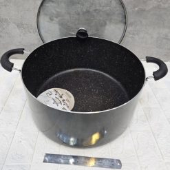قابلمه تک سایز 40 گرانیتی 30 نفره آذین مشکی (AF) کد LGH096 - تصویر 5
