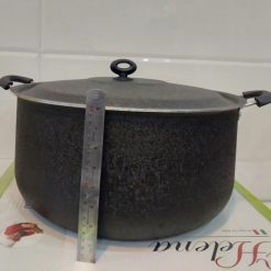 قابلمه تک سایز 46 گرانیتی 35 نفره هلنا مشکی چروک (AF) کد LGH108 - تصویر 5