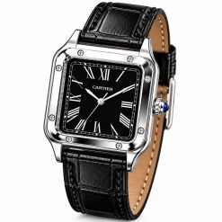 ساعت مردانه کارتیر مدل دمونت چرمی مشکی صفحه مشکی (ZZ) W1763 - تصویر 4