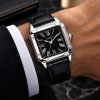 ساعت مردانه کارتیر مدل دمونت چرمی مشکی صفحه مشکی (ZZ) W1763
