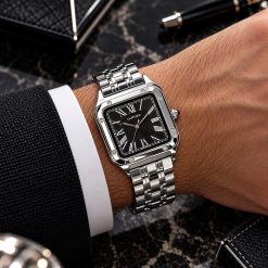 ساعت مردانه کارتیر مدل دمونت بند فلزی صفحه مشکی (ZZ) W1760