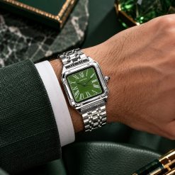 Alternative view of ساعت مردانه کارتیر مدل دمونت بند فلزی صفحه سبز (ZZ) W1760