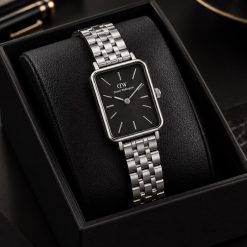 ساعت زنانه دنیل ویلینگتون مستطیل سیلور و مشکی (ZZ)کد WF-15740