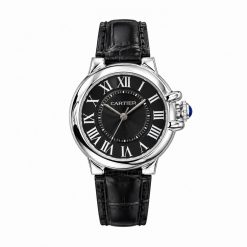 ساعت مردانه کارتیر بلن بلو چرم مشکی صفحه مشکی (ZZ) W1754 - تصویر 4