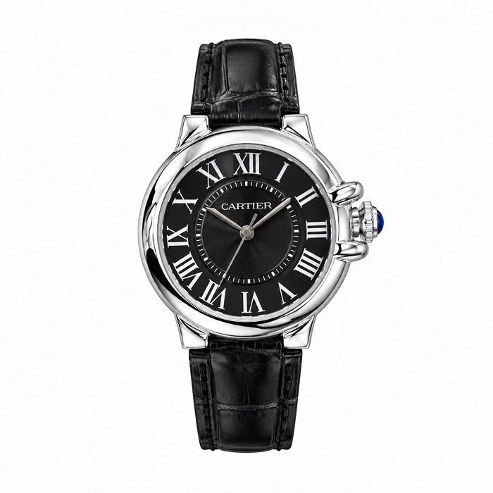 ساعت مردانه کارتیر بلن بلو چرم مشکی صفحه مشکی (ZZ) W1754 - تصویر 4