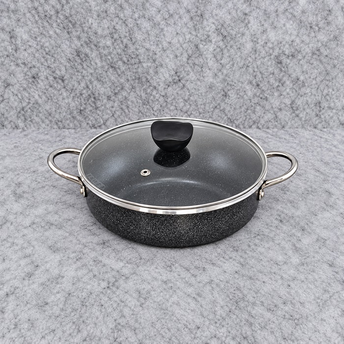 تابه تکی سایز 20 بدون درب گرانیتی آپادانا مدادی چکشی (AF) کد LGH120 - تصویر 6