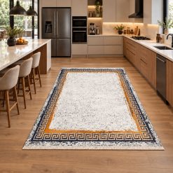 فرش آشپزخانه طرح مدرن استپ دار سفید (TI) کد XMA-5801