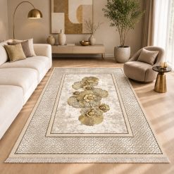 Alternative view of فرش اتاق و پذیرایی لوکس استپ دار کرم و طلایی (TI) کد WF-5798