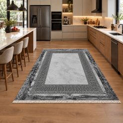 فرش آشپزخانه مدرن استپ دار رنگ خاکستری (TI) کد GPZ-5634