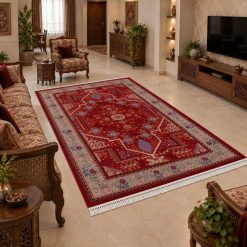 Alternative view of فرشینه آشپزخانه طرح سنتی ترمز دار قرمز لاکی (TI) کد 0023A-5746