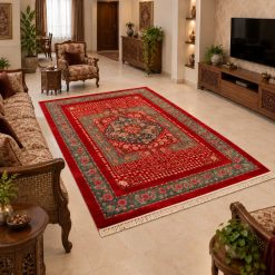 Alternative view of فرش اتاق و پذیرایی طرح سنتی استپ دار قرمز لاکی (TI) کد 5735XL-QM