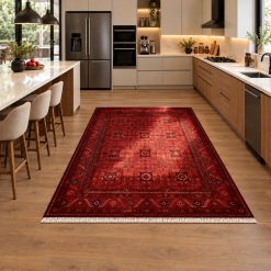 فرش آشپزخانه طرح سنتی قرمز ترمز دار (TI) کد 0023A-5706
